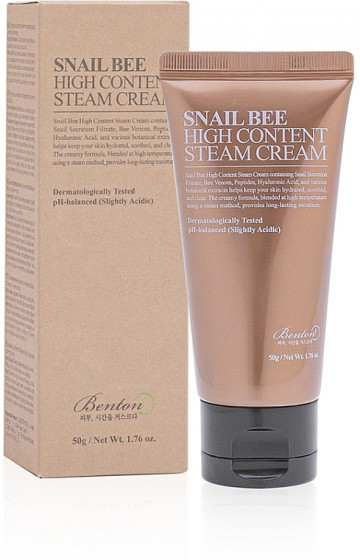 Benton Snail Bee High Content Steam Cream - Крем с муцином улитки и пчелиным ядом - 1