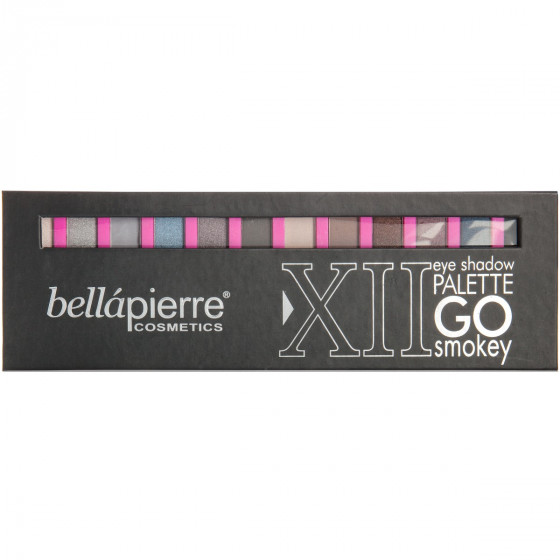 Bellapierre Eyeshadow Palette Go Smokey - Палитра из 12 компактных пигментов - 1