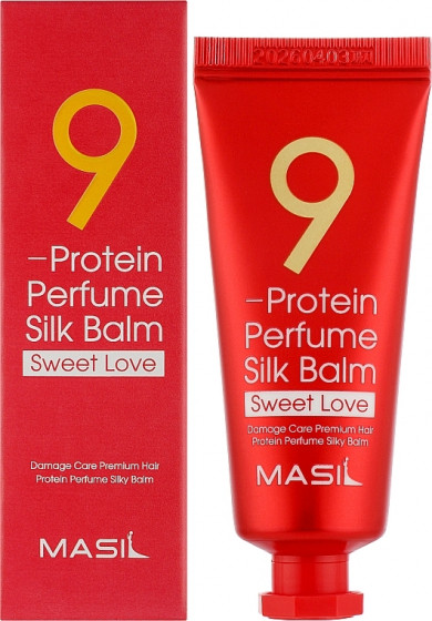 Masil 9 Protein Perfume Silk Balm Sweet Love - Несмываемый бальзам для волос с ароматом гибискуса и розы