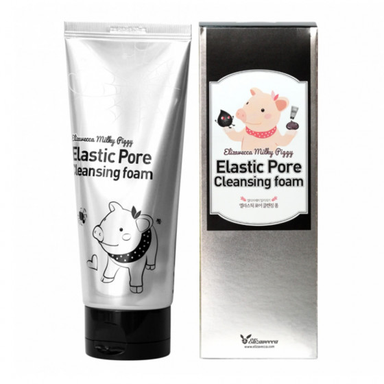 Elizavecca Milky Piggy Elastic Pore Cleansing Foam - Черная пенка-маска для умывания - 2