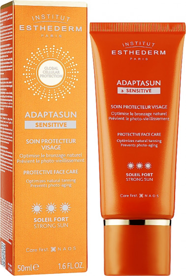 Institut Esthederm Adaptasun Face Cream Strong Sun - Защитный крем для лица от чрезмерного солнечного излучения - 1