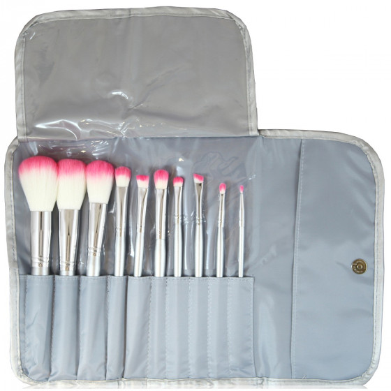 Bellapierre Professional Brush Set Pink - Профессиональный набор из 10 кистей для макияжа - 2