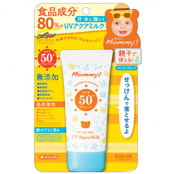 Isehan Mommy UV Aqua Milk - Молочко солнцезащитное водостойкое SPF50+