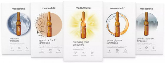 Mesoestetic Ampoules Glycolic Acid 10% + Vit. Е + F - Ампулы с гликолевой кислотой с витаминами Е + F - 2