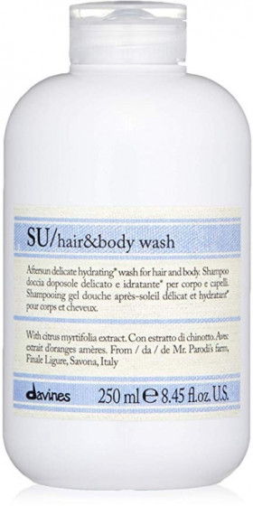 Davines Su Hair & Body Wash - Увлажняющий шампунь для волос и тела после солнца