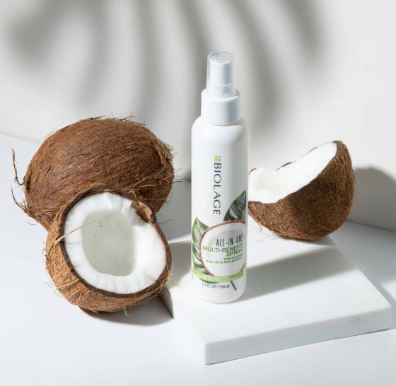 Matrix Biolage All-In-One Coconut Infusion Multi-Benefit Spray - Мультифункциональный спрей-уход с кокосовым маслом для всех типов волос - 1