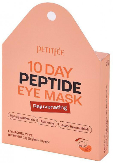 Petitfee & Koelf 10 Days Peptide Eye Mask - Омолаживающие гидрогелевые патчи с пептидами - 1