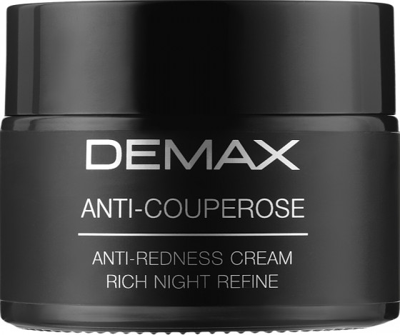 Demax Anti-Couperose Anti-Redness Cream Rich Night Refine - Ночной крем-корректор для сухой, чувствительной и куперозной кожи
