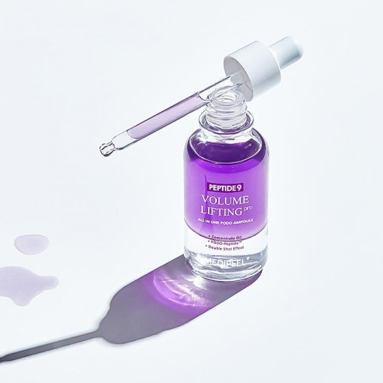 Medi Peel Peptide 9 Volume Lifting All In One Podo Ampoule Pro - Антиоксидантная лифтинг-сыворотка для лица с пептидами - 1