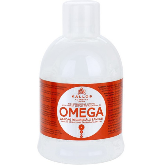 Kallos Omega Rich Repair Shampoo For Lifeless And Damaged Hair With Omega-6 Complex And Macadamia Oil - Восстанавливающий шампунь с комплексом Омега-6 и маслом макадамии