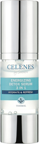 Celenes Thermal Energizing Detox Serum 3 in 1 - Термальная энергизирующая детокс сыворотка 3 в 1 для кожи лица