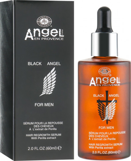 Angel Professional Black Angel Hair Regrowth Serium - Сыворотка для роста волос с экстрактом периллы - 1