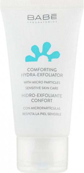 Babe Laboratorios Facial Line Comforting Hydra-Exfoliator - Мягкий увлажняющий скраб для лица