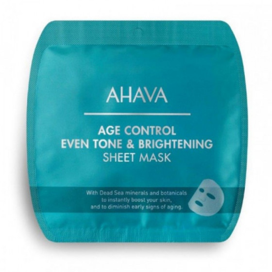 Ahava Age Control Even Tone&Brightening Sheet Mask - Осветляющая омолаживающая тканевая маска