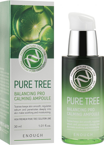 Enough Pure Tree Balancing Pro Calming Ampoule - Успокаивающая сыворотка с экстрактом чайного дерева - 1