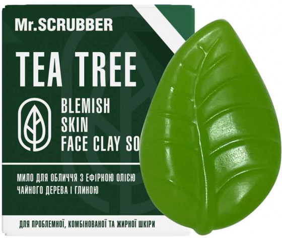 Mr.Scrubber Blemish Skin Face Clay Soap Tea Tree - Мыло для лица и тела с маслом чайного дерева