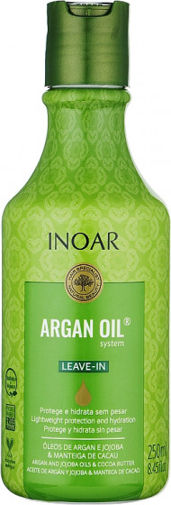 Inoar Argan Leave-In Oil Hidrat - Кератиновое молочко для волос "Масло Арганы & Жожоба"