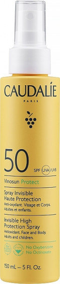 Caudalie Vinosun Protect Spray Invisible SPF50 - Солнцезащитный спрей для лица и тела
