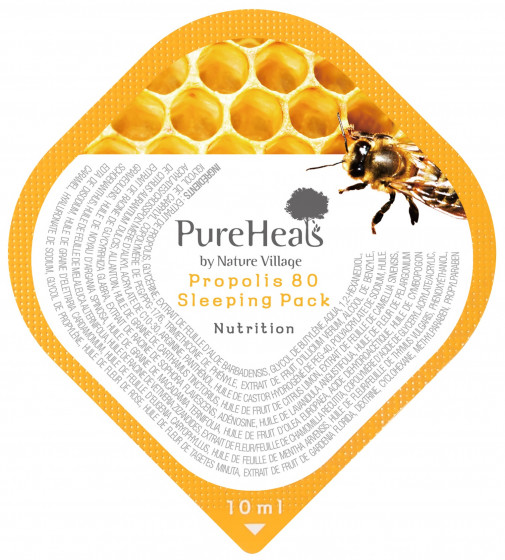 PureHeal's Propolis 80 Sleeping Mask - Ночная увлажняющая маска для лица с экстрактом прополиса