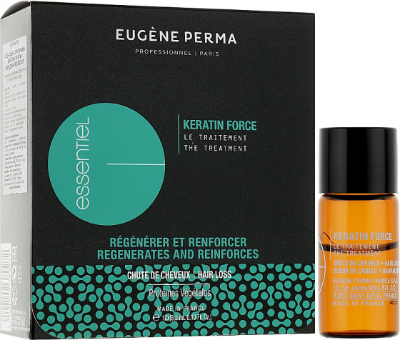 Eugene Perma Essentiel Keratin Force Ampoules - Интенсивная программа против выпадения волос