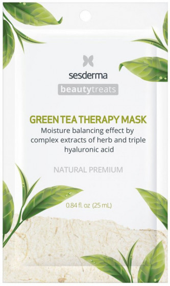 Sesderma Beauty Treats Green Tea Therapy Mask - Увлажняющая маска для лица с экстрактом зеленого чая