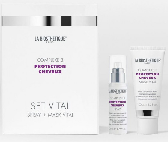 Набор La Biosthetique Protection Cheveux Complexe 3 Set Vital: Spray + Mask - Набор для глубокого восстановления очень поврежденных волос: Спрей + Маска