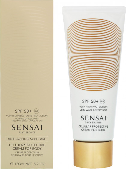 Kanebo Sensai Silky Bronze Cellular Protective Cream For Body SPF50+ - Солнцезащитный крем для тела - 1