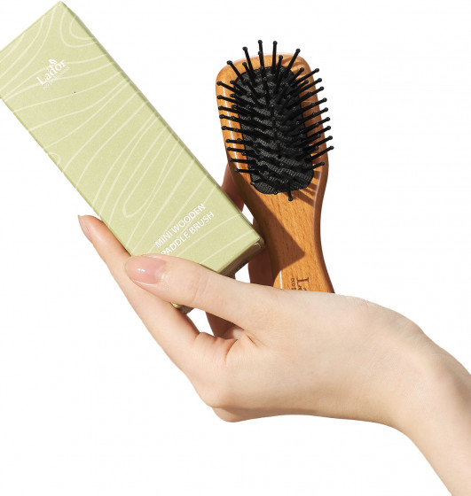 La’dor Mini Wood Paddle Brush - Деревянная щетка для волос - 1