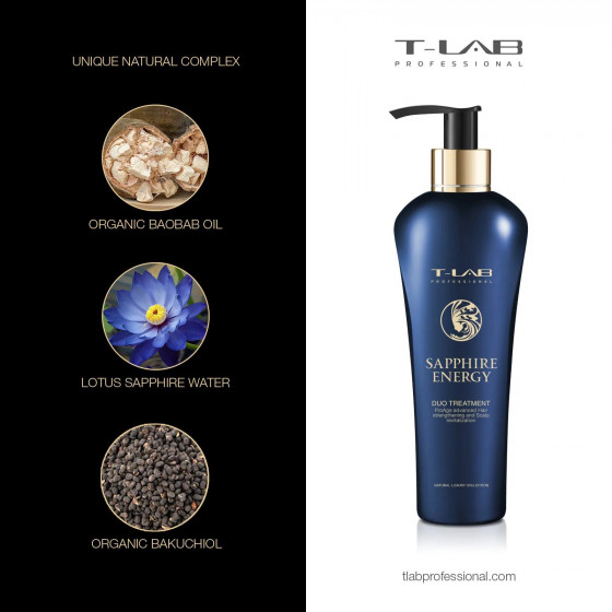 T-LAB Professional Sapphire Energy Duo Treatment - Дуо-кондиционер для укрепления волос - 1