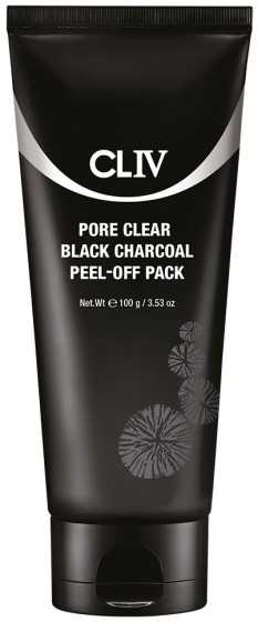 CLIV Pore Clear Black Charcoal Peel-off Pack - Маска-пленка с черным углем для очищения пор от загрязнений