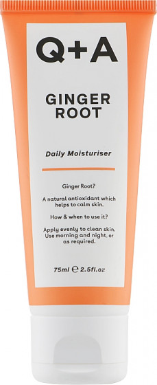 Q+A Ginger Root Daily Moisturiser - Увлажняющий крем на основе корня имбиря