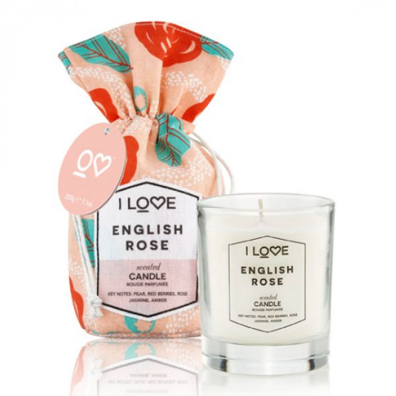 I Love English Rose Candle - Ароматическая свеча "Английская роза" - 2