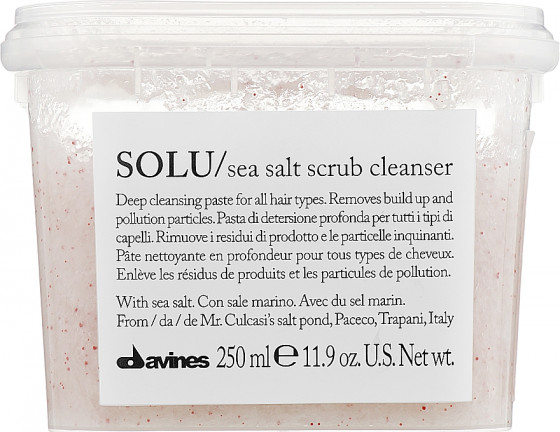 Davines Essential Haircare Solu Sea Salt Scrub Cleancer - Очищающая паста-скраб с морской солью