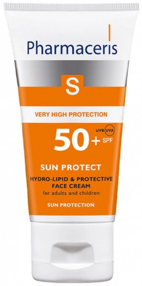 Pharmaceris S Hydro-Lipid & Sun Protective Face Cream SPF 50+ - Гидролипидный успокаивающий солнцезащитный крем для лица