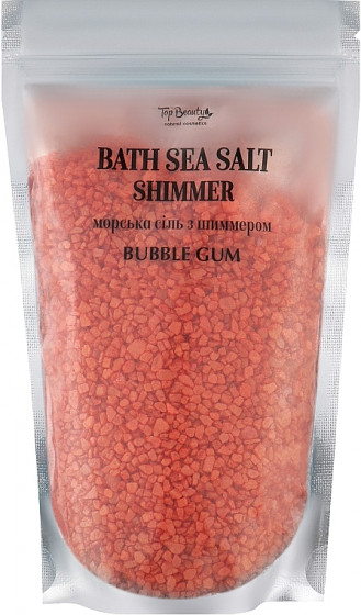 Top Beauty Bath Salt - Соль морская с шиммером для ванны "Bubble Gum"