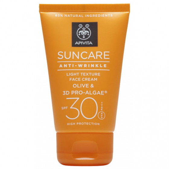 Apivita suncare anti-wrinkle face cream with olive and 3D pro-algae SPF30 - Солнцезащитный крем для лица против морщин