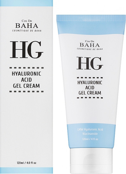 Cos De BAHA Hyaluronic Acid Gel Cream - Увлажняющий крем-гель для лица с гиалуроновой кислотой и ниацинамидом