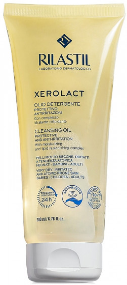 Rilastil Xerolact Cleansing Oil - Очищающее масло для лица и тела для очень сухой, склонной к раздражению и атопии кожи