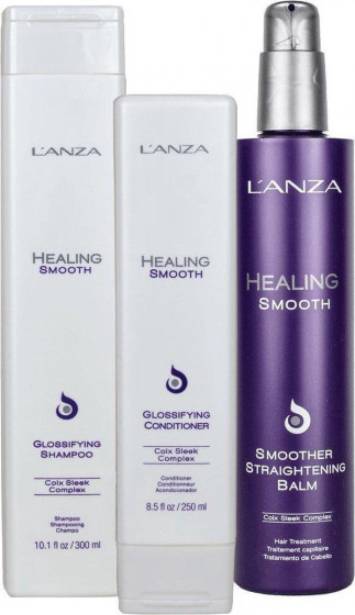 L'anza Healing Smooth Holiday Trio Box - Подарочный набор для разглаживания волос - 1