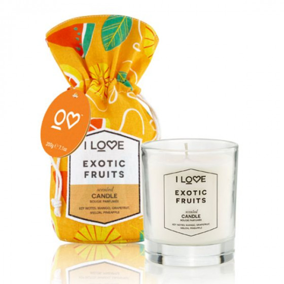 I Love Exotic Fruits Candle - Ароматическая свеча "Экзотические фрукты" - 3