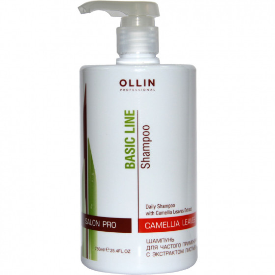 OLLIN Basic Line Daily Shampoo with Camellia Leaves Extract - Шампунь для частого применения с экстрактом листьев камелии