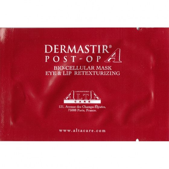 Dermastir Post-OP Bio-Cellular Mask Eye & Lip Retexturizing Skin Tissue - Биоклеточная маска для ретекстуризации для контура глаз и губ