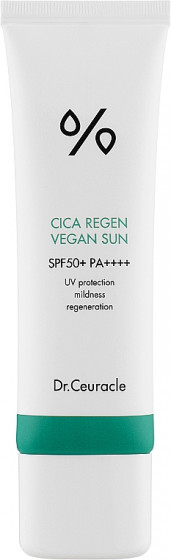 Dr.Ceuracle Cica Regen Vegan Sun SPF50+ PA++++ - Солнцезащитный веганский крем с центеллой азиатской