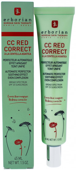 Erborian СС Red Correct Cream SPF25 - Корректирующий СС-крем для лица - 4