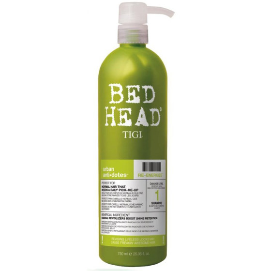 Tigi Bed Head Urban Antidotes Re-Energize Shampoo - Укрепляющий шампунь для нормальных волос