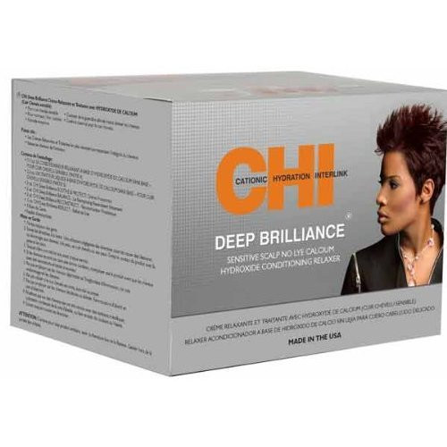 Chi Deep Brilliance Sensitive Scalp No Lye Calcium Hydroxide Conditioning Relaxer - Набор для выпрямления структурированного волоса для чувствительной кожи головы - 1