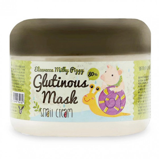 Elizavecca Milky Piggy Glutinous 80% Mask Snail Cream - Крем-маска восстанавливающая с муцином улитки