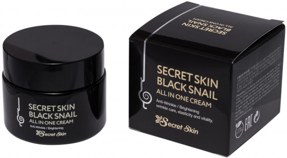 Secret Skin Black Snail All In One Cream - Крем для лица с муцином черной улитки