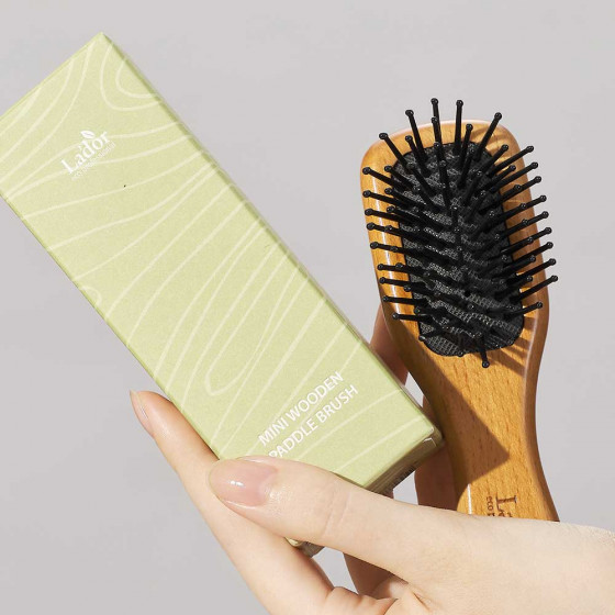 La’dor Mini Wood Paddle Brush - Деревянная щетка для волос - 2