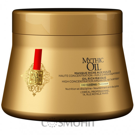 L’Oreal Professionnel Mythic Oil Rich Oil Masque - Питательная маска на основе масел для плотных волос